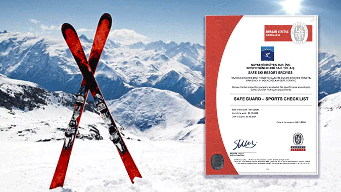 Курорт Эрджиес получил сертификат безопасного горнолыжного курорта от международного бюро Bureau Veritas