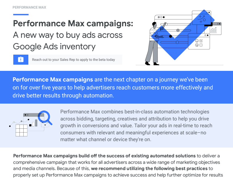 Советы Google о том, как лучше использовать Performance Max
