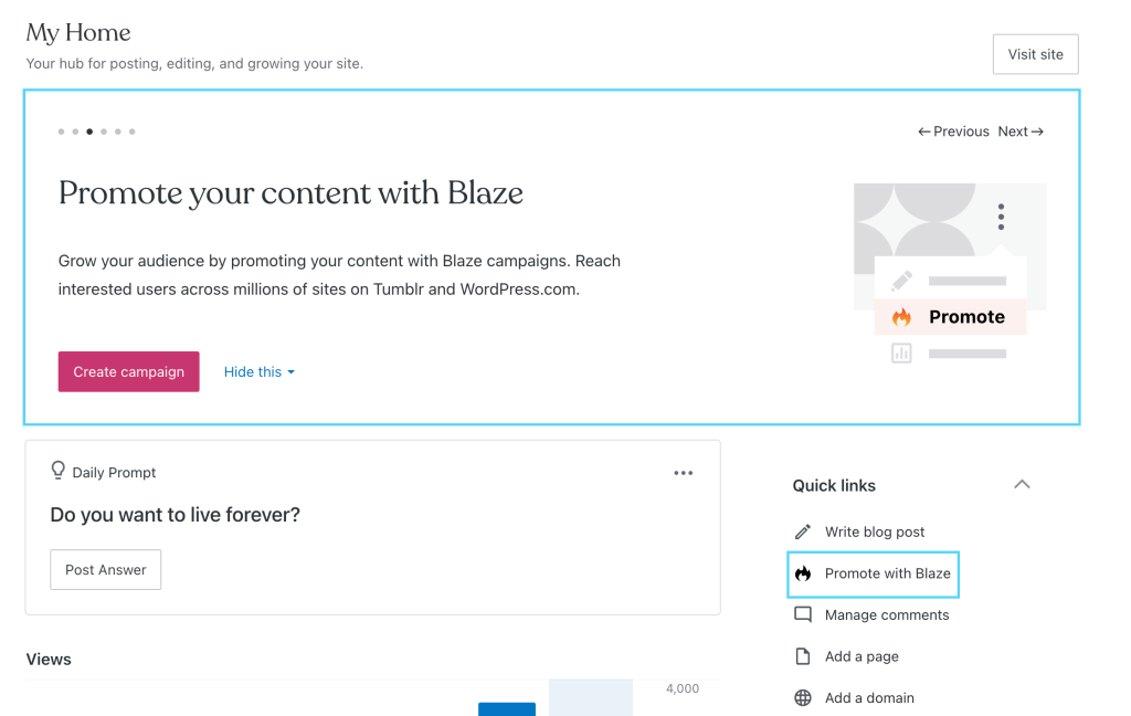 Blaze - новая рекламная сеть для сайтов WordPress.com