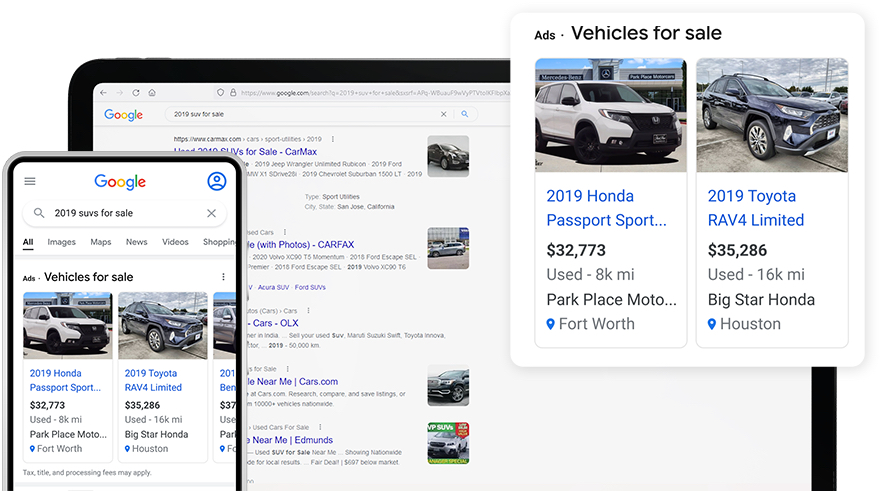 Как рекламировать автомобили и транспортные средства в Google