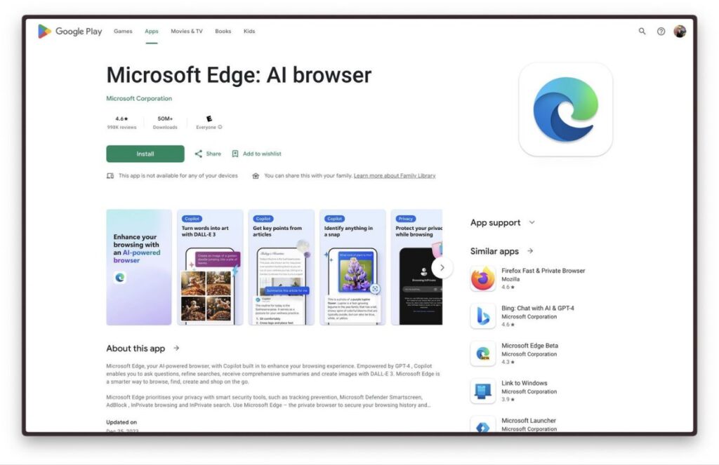 Microsoft Edge: AI browser 