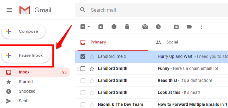 Розширення Pause Gmail