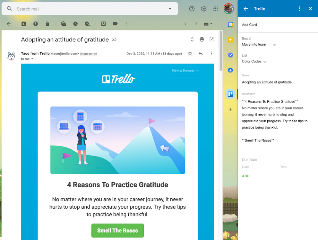 Розширення Gmail Trello
