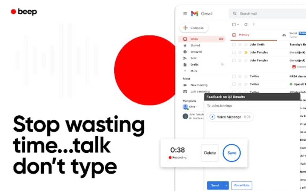 Розширення Gmail Record Voice Messages