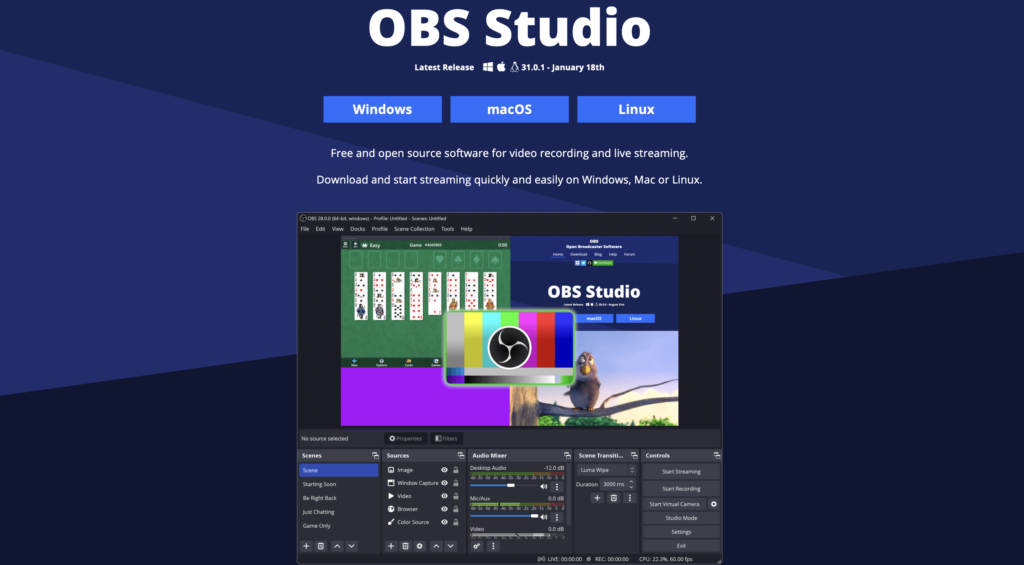 запись видео в OBS Studio